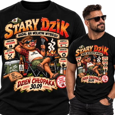 KOSZULKA DZIEŃ CHŁOPAKA STARY DZIK